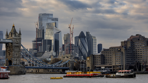 London buildings early morning